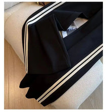 Spring and Autumn Leisure Fashion Sports Set New High end Western Style Coat Wide Leg Pants Two piece Set pant sets women pants