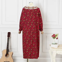 Plus Size 5XL VONDA Women Bohemian Printing Maxi Dress 2024 Long Bat-wing Sleeve Elegant Vestidos Casual Round Neck Long Robes