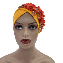 Elegant African Turban Cap with Shiny Rhinestone Ready to Wear Nigeria Auto Gele Headtie Party Women's Head Wrap Bonnet Turbante