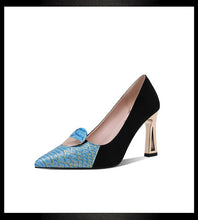 Sexy Fashion Style Women's Heeled Shoes Pointed Tip High Heels One Kick Retro Women Shoes Suede 2025 New Spring Zapatos De Mujer