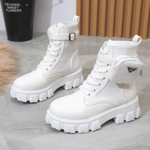 Women Motorcycle Leather Classic Punk Boots