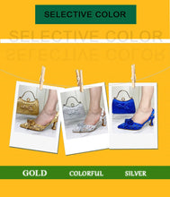 Ladies Shoe and Bag Set Latest Designers Luxury Italian Party Shoes and Bag Set for Women Rhinestone Wedding Bride Shoes Woman