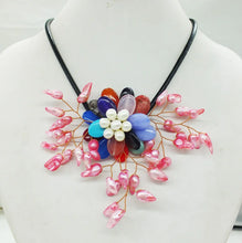 new !!  Latest Design Shell Flowers Wedding Crystal Necklace Women Fashion Necklace  20