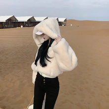 Women's Winter Fabulous Fluffy Hooded Fur Jacket