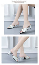 Summer Female Sandals Women Slippers Sexy Open Toe Fish Mouth Slippers  Ladies Rhinestone Bowknot Slides Shoes Plus Size 42