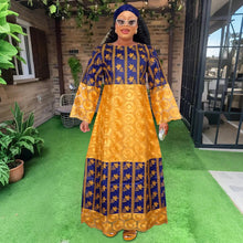 H&D African Dresses For Women Bazin Riche Tradition Embroidery Dress Wedding Robe Clothes Party Gowns Skirt 2024