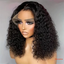 Wear And Go Glueless Wig Short Kinky Curly Bob Frontal Wig 12A Malaysian Lace Front Human Hair Wigs Wet And Wavy Water Wave Wig