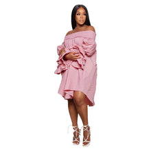 2023 Summer New Fashion Casual Women's Hot Selling Off Shoulder Bust Ruffled Dress