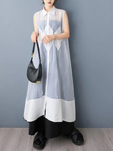 NYFS 2025 Summer New Loose plus Size Organya splicing sleeveless Shirt Dress Robe Elbise Korean Style Women Dress