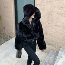 Women's Winter Fabulous Fluffy Hooded Fur Jacket