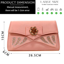 Venus Chan-Italian Shoes and Bags Matching Set for Women Bow Rhinestones Peep Toe High Heels Purple Color Nigerian Party 2024