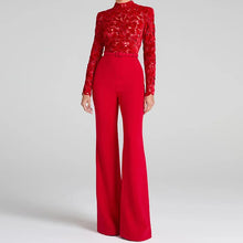 2025 Sashes Patchwork Fashion Jumpsuits, Women Spring Autumn Hollow Out Chic Playsuits, New Long Sleeve Simple Ladies Bodysuits