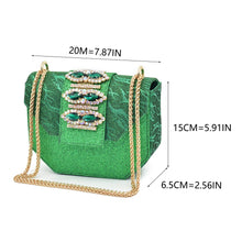 Ladies Shoe and Bag Set Latest Designers Low Heels Elegant Wedding Italian Shoes Bag Set Withn Rhinestone Green Shoe and Purse