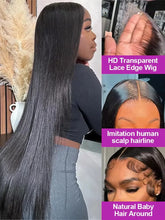 Brazilian 30 40 Inch 13x6 Transparent Lace Frontal Wig Human Hair 250% Density