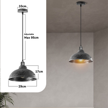 Brushed Silver Ceiling Pendant Retro Lamp Industrial Loft Chandelier~3158