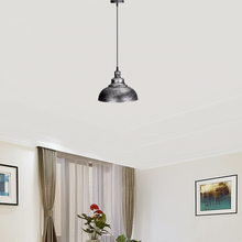 Brushed Silver Ceiling Pendant Retro Lamp Industrial Loft Chandelier~3158