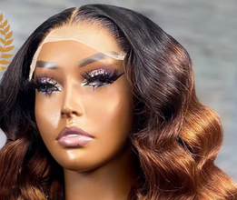 Ombre Blonde Deep Water Wave Pre-Plucked Hairline Human Hair 13x4 HD lace Wig