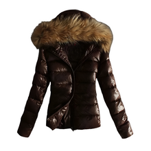 Winter Jacket Women Fashion Faux PU Leather Winter