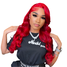 Ubest Red 99j Colored 13X6 Body Wave Transparent Lace Front Wigs Human Hair 200％ Density Brazilian Hair Remy Hair T Part Lac Wig