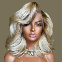 Preplucked Brazilian Hair Body Wave Rooted Colour 13×4 HD Lace Frontal Wig Glueless Lace Wig Human Hair Ready To Go For Women
