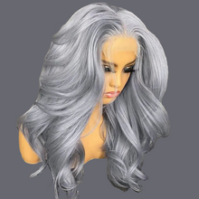 Silver Grey Color Body Wave Lace Front Wig 13x4 Hd Transparent Lace Front Human Hair Wigs Brazilian Hair Colored Wigs For Women
