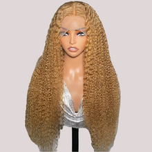 Honey Blonde Human Hair Wig Curly Wigs 13x6 Hd Lace Frontal Wig 13x4 Deep Wave Frontal Wig 30 Inch #27 Colored Human Hair Wigs