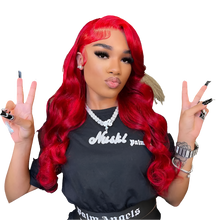 Ubest Red 99j Colored 13X6 Body Wave Transparent Lace Front Wigs Human Hair 200％ Density Brazilian Hair Remy Hair T Part Lac Wig