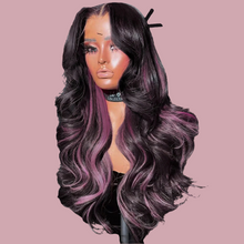 13x6 Body Wave Highlight Lace Front Synthetic Ombre 13x4 Lace Frontal Wigs Honey Blonde Colored Wigs For Women