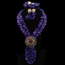 Fabulous African Beads Jewelry Set Latest Coral Beads Necklace Set Wholesale Free Shipping