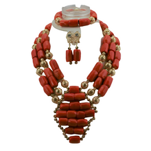 African Wedding Coral Beads Jewelry Set African Beads Jewelry Sets Nigerian Wedding Jewelry