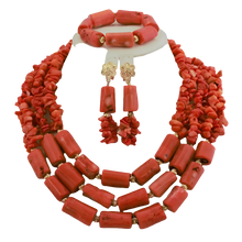 African Wedding Coral Beads Jewelry Set African Beads Jewelry Sets Nigerian Wedding Jewelry