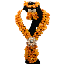 Fabulous African Beads Jewelry Set Latest Coral Beads Necklace Set Wholesale Free Shipping