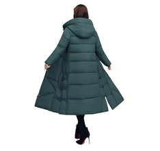 Women's Fashionable Thick Cotton padded Warm Snow Outerwear Windproof Hooded Jacket
