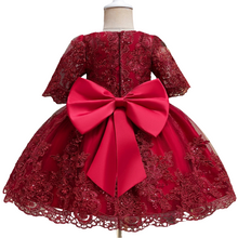 Toddler Kids 1st Birthday Baptism Party Dress for Girl Princess Luxury Embroidery Costume Backless Bow Wedding Gown Baby Dresses