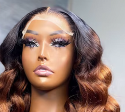 Ombre Blonde Deep Water Wave Pre-Plucked Hairline Human Hair 13x4 HD lace Wig